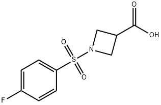 1-((4-氟苯基)磺酰基)氮杂环丁烷-3-羧酸 结构式