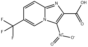 3-Nitro-6-(trifluoromethyl)imidazo[1,2-a]pyridine-2-carboxylic acid 结构式