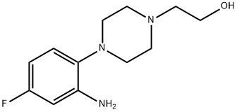 2-[4-(2-Amino-4-fluorophenyl)-1-piperazinyl]-1-ethanol 结构式