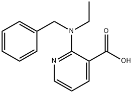 2-[Benzyl(ethyl)amino]nicotinic acid 结构式