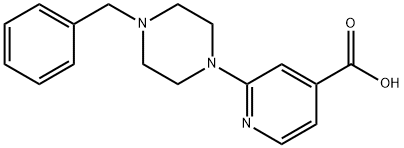 2-(4-Benzyl-1-piperazinyl)isonicotinic acid 结构式