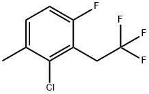 2-Chloro-4-fluoro-1-methyl-3-(2,2,2-trifluoroethyl)benzene 结构式