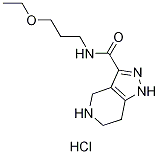 N-(3-Ethoxypropyl)-4,5,6,7-tetrahydro-1H-pyrazolo-[4,3-c]pyridine-3-carboxamide hydrochloride 结构式