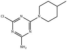 4-Chloro-6-(4-methyl-1-piperidinyl)-1,3,5-triazin-2-amine 结构式