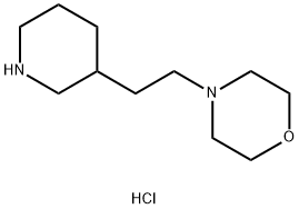 4-[2-(3-Piperidinyl)ethyl]morpholinedihydrochloride 结构式