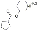 3-Piperidinyl cyclopentanecarboxylatehydrochloride 结构式