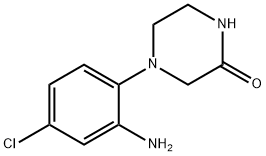 4-(2-Amino-4-chlorophenyl)-2-piperazinone 结构式