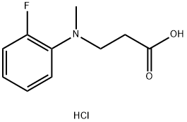 3-((2-氟苯基)(甲基)氨基)丙酸盐酸盐 结构式