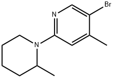 5-Bromo-4-methyl-2-(2-methyl-1-piperidinyl)-pyridine 结构式
