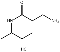 3-氨基-N-(丁-2-基)丙酰胺盐酸盐 结构式