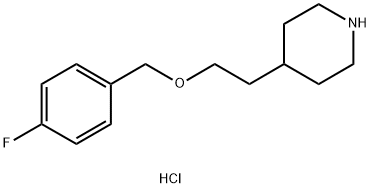 4-{2-[(4-Fluorobenzyl)oxy]ethyl}piperidinehydrochloride 结构式