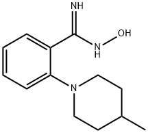 N'-Hydroxy-2-(4-methyl-1-piperidinyl)-benzenecarboximidamide 结构式