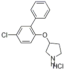 5-Chloro[1,1'-biphenyl]-2-yl 3-pyrrolidinyl etherhydrochloride 结构式