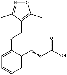 (2E)-3-{2-[(3,5-二甲基异恶唑-4-基)甲氧基]苯基}丙烯酸 结构式