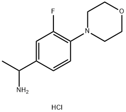 [1-(3-氟-4-吗啉-4-基苯基)乙基]胺盐酸盐 结构式