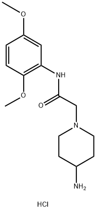 2-(4-氨基哌啶-1-基)-N-(2,5-二甲氧苯基)乙酰胺二盐酸盐 结构式