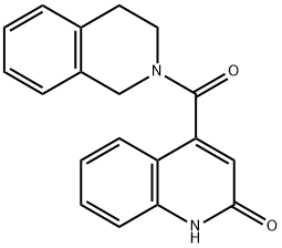 4-(3,4-二氢-1H-异喹啉-2-基羰基)-1H-喹啉-2-酮 结构式