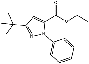 3-叔丁基-1-苯基-1H-吡唑-5-甲酸乙酯 结构式