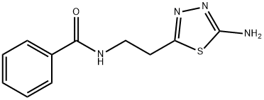 N-[2-(5-氨基-1,3,4-噻二唑-2-基)乙基]-苯甲酰胺 结构式