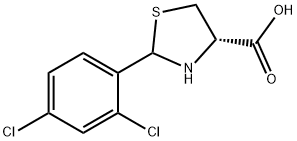 (4S)-2-(2,4-二氯苯基)-1,3-噻唑烷-4-羧酸 结构式