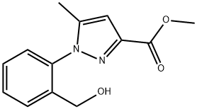 Methyl 1-[2-(hydroxymethyl)phenyl]-5-methyl-1H-pyrazole-3-carboxylate 结构式