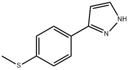 3-[4-(甲巯基)苯基]-2H-吡唑 结构式