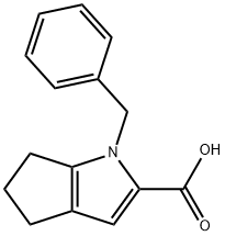 1-Benzyl-1H,4H,5H,6H-cyclopenta[b]pyrrole-2-carboxylic acid 结构式