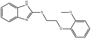 2-[2-(2-甲氧基-苯氧基)-乙基硫基]-1H-苯并咪唑 结构式