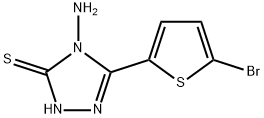 4-氨基-5-(5-溴-2-噻吩)-4H-1,2,4-三唑-3-硫醇 结构式