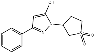 1-(1,1-二氧代四氢-3-噻吩)-3-苯基-1H-吡唑-5-醇 结构式