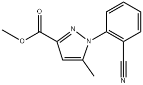 Methyl 1-(2-cyanophenyl)-5-methyl-1H-pyrazole-3-carboxylate 结构式