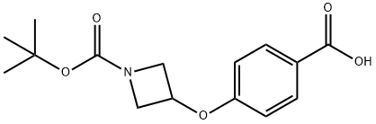 4-{[1-(叔丁氧羰基)氮杂环丁烷-3-基]-氧基}苯甲酸 结构式