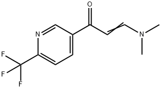 (E)-3-(Dimethylamino)-1-(6-(trifluoromethyl)-pyridin-3-yl)prop-2-en-1-one 结构式