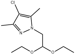 4-氯-1-(2,2-二乙氧基乙基)-3,5-二甲基-1H-吡唑 结构式