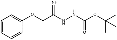 N'-[1-Amino-2-phenoxyethylidene]-hydrazinecarboxylic acid tert-butyl ester 结构式