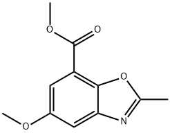 2-甲基-5-甲氧基苯并噁唑-7-甲酸甲酯 结构式