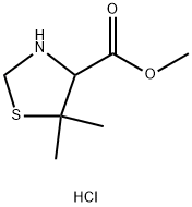 5,5-二甲基-1,3-噻唑烷-4-甲酸盐酸盐甲基 结构式