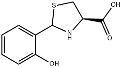 (4R)-2-(2-羟基苯基)噻唑烷-4-羧酸 结构式