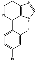 4-(4-溴-2-氟苯基)-4,5,6,7-四氢-3H-咪唑并[4,5-C]吡啶 结构式