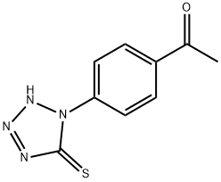 1-[4-(5-巯基-1H-四唑-1-基)苯基]乙酮 结构式