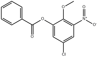 5-Chloro-2-methoxy-3-nitrophenyl-benzenecarboxylate 结构式