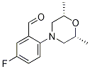 2-[(2R,6S)-2,6-Dimethyl-1,4-oxazinan-4-yl]-5-fluorobenzenecarbaldehyde 结构式