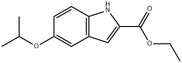 5-异丙氧基-1H-吲哚-2-甲酸乙酯 结构式