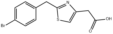 2-(4-溴苄基)噻唑-4-乙酸 结构式