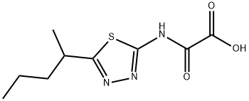 {[5-(1-甲基丁基)-1,3,4-噻二唑-2-基]氨基}(氧代)乙酸 结构式