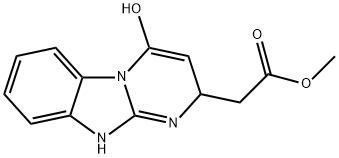 (4-羟基-1,2-二氢嘧啶并[1,2-A]苯并咪唑-2-基)乙酸甲酯 结构式