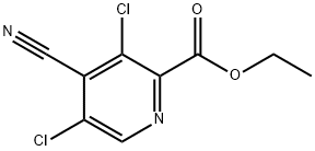 3,5-二氯-4-氰基吡啶甲酸乙酯 结构式