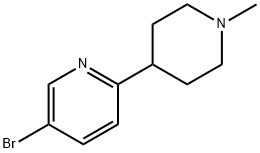 5-溴-2-(1-甲基哌啶-4-基)吡啶 结构式