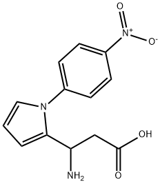 3-氨基-3-[1-(4-硝基苯基)吡咯-2-基]丙酸 结构式