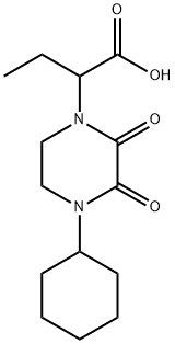 2-(4-环己基-2,3-二氧代-哌嗪-1-基)丁酸 结构式